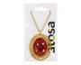 Atosa Collier avec Pendentif de Rubis Rouge pour Déguisement de Vampire
