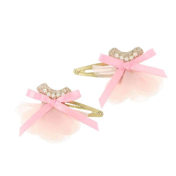Inca - Lot de 2 barrettes à cheveux dorées avec robe - Modèles assortis - Jeu pour enfant à partir de 3 ans