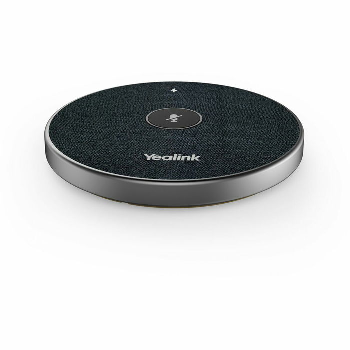 Yealink VCM36-W Microphone sans fil USB-C pour bureau, noir, portée 6 m avec batterie et bouton marche/arrêt