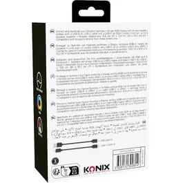 Konix - Vitrine LED pour figurine avec éclairage RGB, 8 modes, boîte acrylique de protection, compatible Funko Pop et Banpresto Qposket, 9x9x14 cm, USB