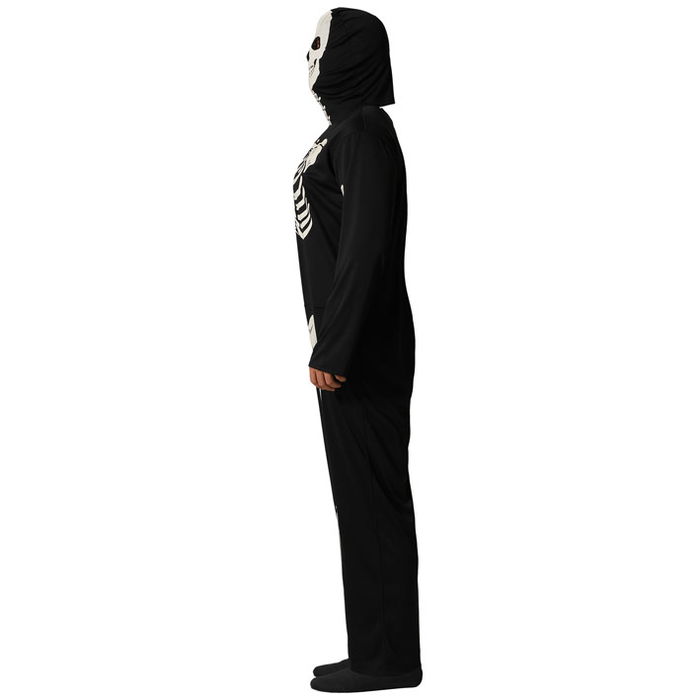 Déguisement Adulte Homme Costume Squelette Brillant dans le Noir avec Masque Taille XL - Noir - Polyester - Halloween 2025