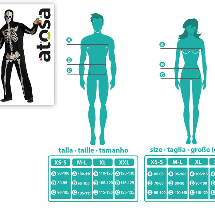 Déguisement Adulte Homme Costume Squelette Brillant dans le Noir avec Masque Taille XL - Noir - Polyester - Halloween 2025