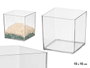 Giftdecor Jarron Aparenza Carré Acrylique Transparent 10x10x10 cm (Set de 24)