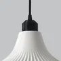 Lampe Suspendue "Vita" Blanc/Florón Negro/Câble Noir