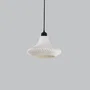 Lampe Suspendue "Vita" Blanc/Florón Negro/Câble Noir