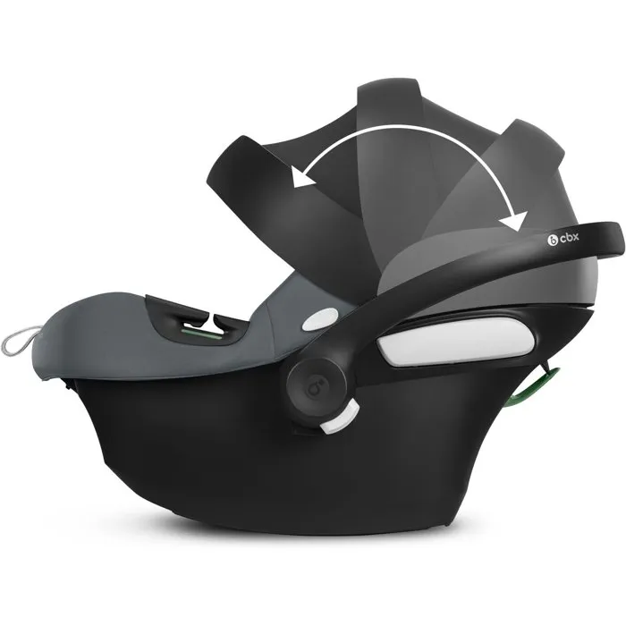 CYBEX Siège-auto Aton B2 i-Size Groupe 0+ (0-24 mois) avec Réducteur Nouveau-Né et Protection Latérale LSP, Canopy XXL UPF50+, Bleu