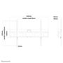 Neomounts LFD-W1640MP Support mural fixe pour écran plat TV jusqu'à 75", espace pour Media Player/Mini PC, compatible VESA 200-600x200-400mm, Noir