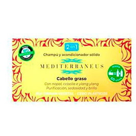 MUNDONATURAL Mediterraneus Shampooing-après-shampooing solide pour cheveux gras reconditionné