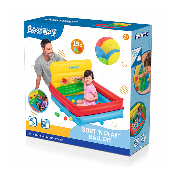Bestway 52546 Piscine Gonflable pour Enfants avec Balles 104x94x61 cm Dès 2 Ans Jardin