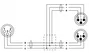 CORDIAL Cable Y XLR Femelle vers 2 XLR Mâle 30 cm