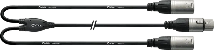 CORDIAL Cable Y XLR Femelle vers 2 XLR Mâle 30 cm CORDIAL Cable Y XLR Femelle vers 2 XLR Mâle 30 cm