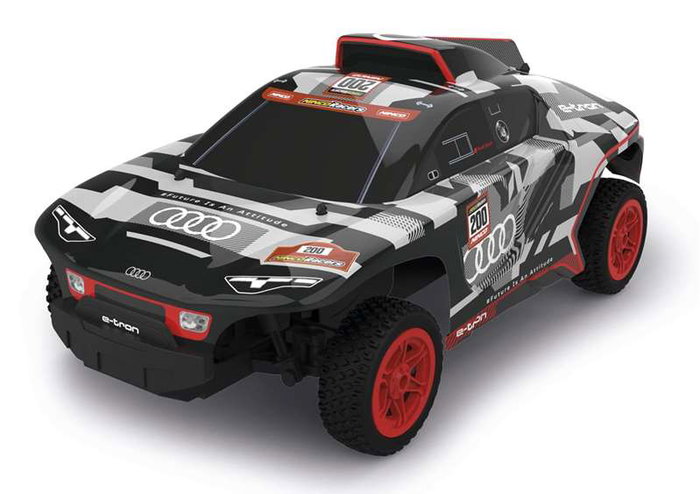 Ninco - Voiture Télécommandée Audi RS Q E-Tron 1:10, Émetteur 2.4 GHz, Batterie 7.4V, Carrosserie Thermoformée Résistante - 40x14x20 cm Ninco - Voiture Télécommandée Audi RS Q E-Tron 1:10, Émetteur 2.4 GHz, Batterie 7.4V, Carrosserie Thermoformée Résistante - 40x14x20 cm
