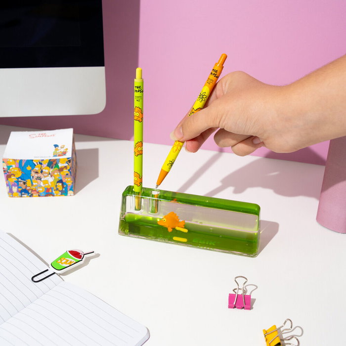 ERIK Pot à crayons ou stylos en acrylique avec motif Les Simpsons Blinky