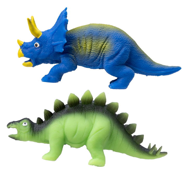 HTI Dinosaurios Elásticos - Lot de 8 Modèles Assortis (T-Rex, Ptérodactyle, Triceratops) - Jeu Éducatif en 6 Langues - Pour Enfants 3 Ans et Plus