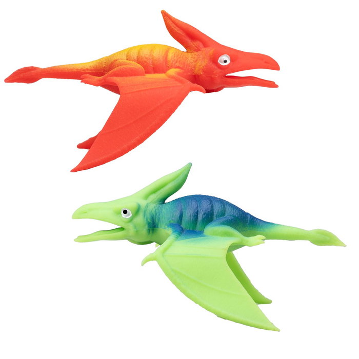 HTI Dinosaurios Elásticos - Lot de 8 Modèles Assortis (T-Rex, Ptérodactyle, Triceratops) - Jeu Éducatif en 6 Langues - Pour Enfants 3 Ans et Plus