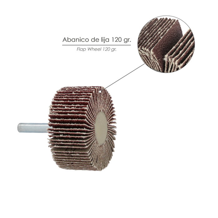 WOLFPACK LINEA PROFESIONAL Abanico Lija Grain 120 50x25mm WOLFPACK LINEA PROFESIONAL Abanico Lija Grain 120 50x25mm
