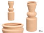 Giftdecor Vase Conique en Céramique 44 cm Marron Giftdecor (Set de 4)