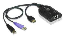 Aten KA7168 - Adaptateur KVM HDMI USB virtuel avec prise en charge de carte à puce / CAC pour commutateur KVM