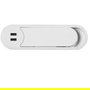 HERRAJES ALK Tical 180x53 - Passe-câble ovale mural avec 2 ports USB, blanc, chargeur non inclus