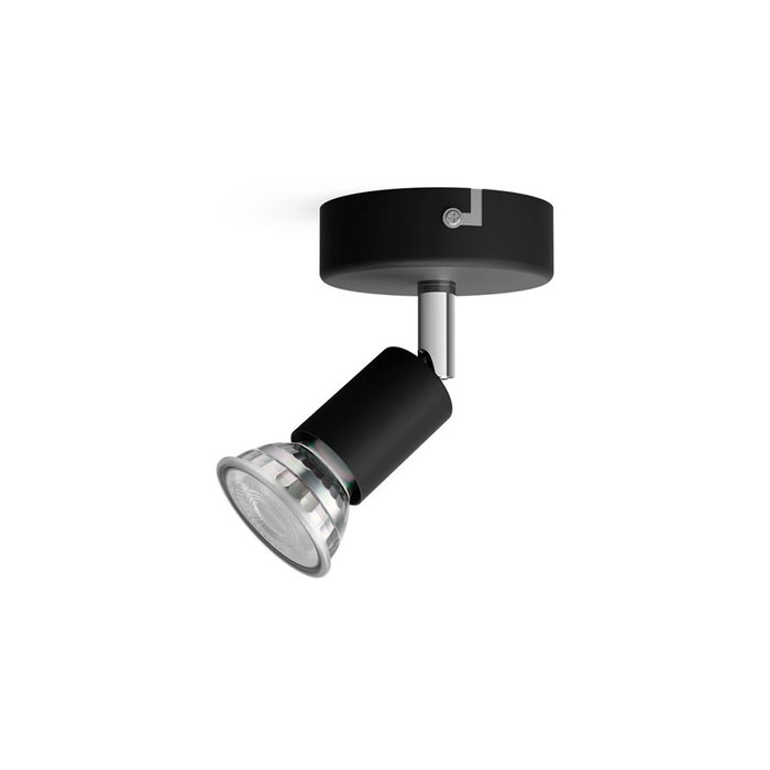 Philips Limbali Spot LED GU10 Noir Métal 8x13 cm Ampoule Non Incluse Philips Limbali Spot LED GU10 Noir Métal 8x13 cm Ampoule Non Incluse