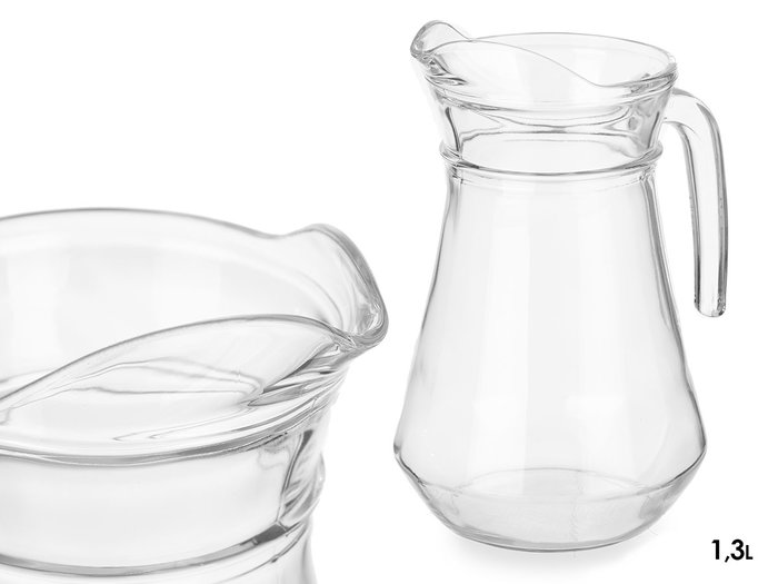 Vivalto Jarre en verre avec anse 1,3L transparent 16x21x13 cm (Set de 12) Vivalto Jarre en verre avec anse 1,3L transparent 16x21x13 cm (Set de 12)
