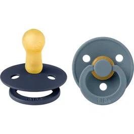 Bibs Sucette bébé Deep Space Petrol, Embout rond, Pack de 2