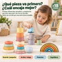 Jugatoys Set de tours apilables pour enfants de différentes formes (22 pièces)