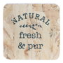 Home Deco Factory Lot de 4 posavasos en bois 10x10 cm LITTLE MARKET