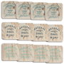 Home Deco Factory Lot de 4 posavasos en bois 10x10 cm LITTLE MARKET