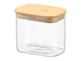 Vivalto Set de 12 Bocaux Rectangulaires en Borosilicate 800 ml avec Couvercle en Bambou