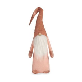 KRIST+ Gnome en velours rose clair 100 cm avec bonnet