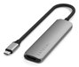 Satechi - Adaptateur multiport USB-C Slim 4-en-1 avec sortie HDMI 4K, port USB 3.0 (10 Gbps), 100W - Space Grey