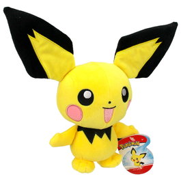 JAZWARES Peluche Pokemon Pichu 20 cm - Figurine en peluche officielle