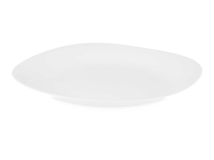 Vivalto Assiette Plate Carrée Opal 28 cm Verre Blanc (Set de 24)