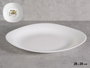 Vivalto Assiette Plate Carrée Opal 28 cm Verre Blanc (Set de 24)