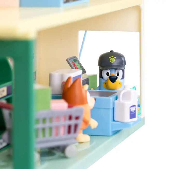 Moose Toys Bluey Let's Play Chef Supermarché avec figurines