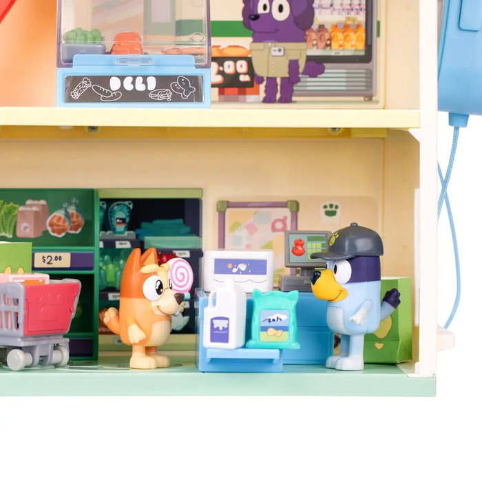 Moose Toys Bluey Let's Play Chef Supermarché avec figurines