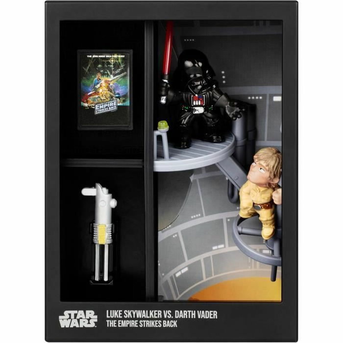 Fandrop Figurine Luke vs Dark Vador avec vitrine et mini affiche