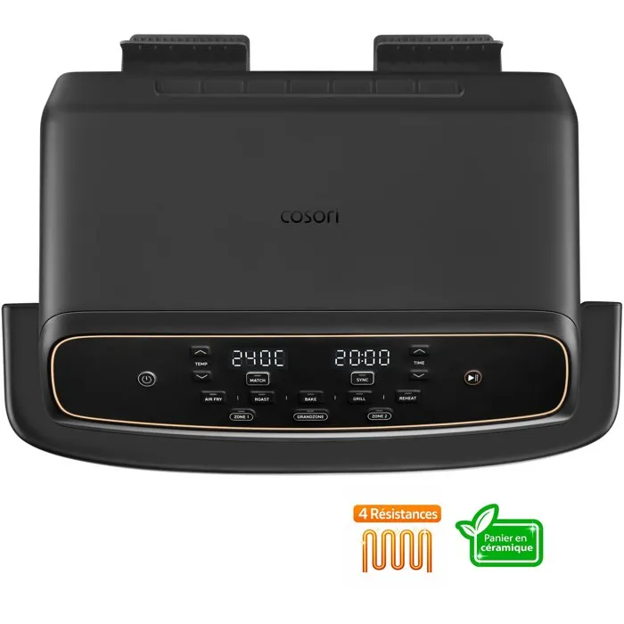 Cosori DualBlaze Twinfry Compact - Friteuse sans huile - 8,6L - Noir Cosori DualBlaze Twinfry Compact - Friteuse sans huile - 8,6L - Noir