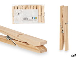 Arte Regal Lot de 24 pinces à linge en bois 13 x 24 x 3 cm (Set de 24)