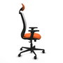 PIQUERAS Y CRESPO Chaise Zulema Synchro Orange et Blanc