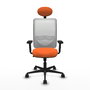 PIQUERAS Y CRESPO Chaise Zulema Synchro Orange et Blanc