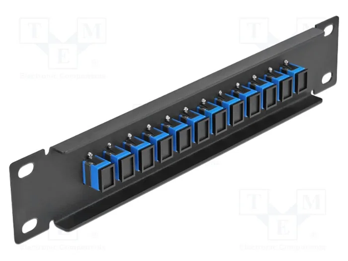 DELOCK Panneau de brassage fibre optique SC Simplex 12 ports 10 pouces