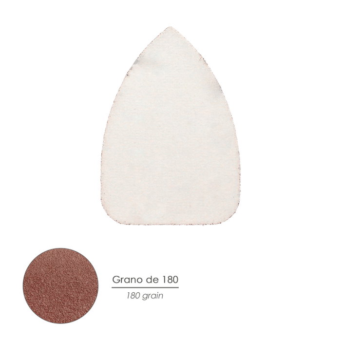 WOLFPACK LINEA PROFESIONAL Lot de 10 feuilles de ponçage Delta 140 x 100 mm, grain 180, sans trous
