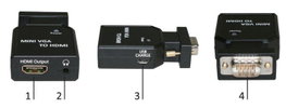 MicroConnect Convertisseur Mini VGA vers HDMI MC-CONMVGAHM
