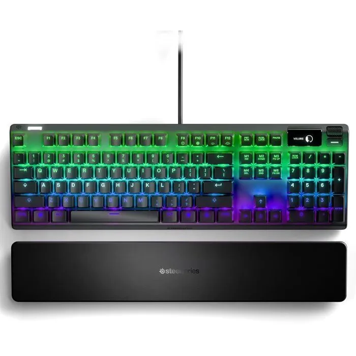 Steelseries Apex 7 Red Switch - Clavier gamer mécanique FR - Pavé numérique - RGB - Noir