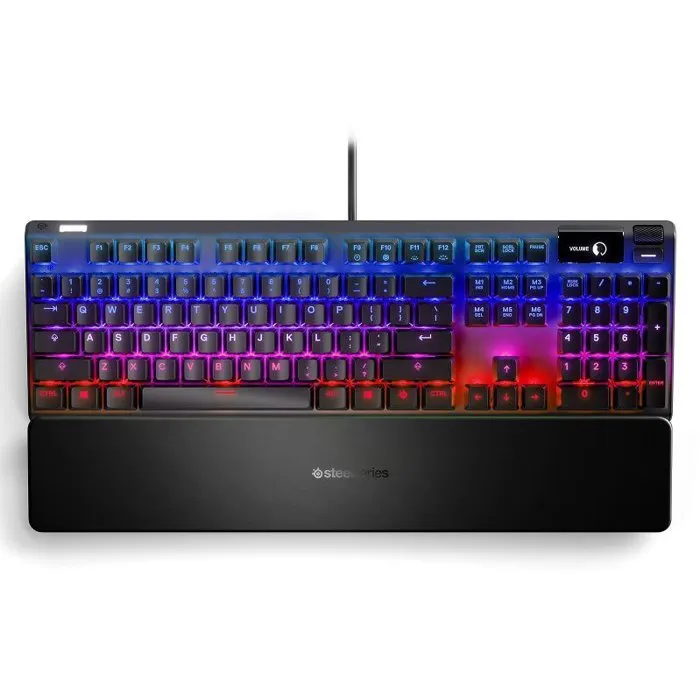 Steelseries Apex 7 Red Switch - Clavier gamer mécanique FR - Pavé numérique - RGB - Noir