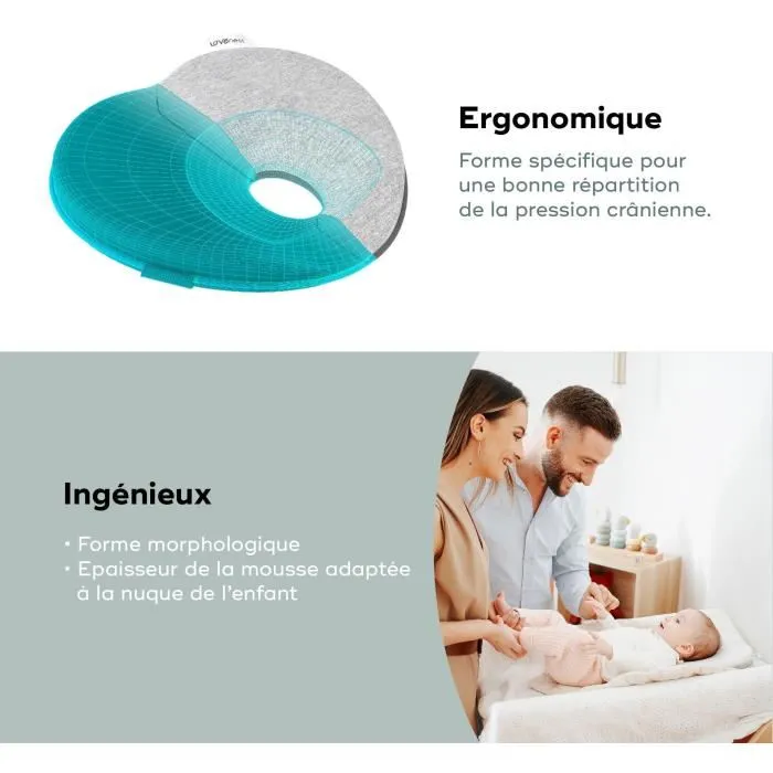Babymoov Lovenest Original Support ergonomique pour la tête de bébé, blanc