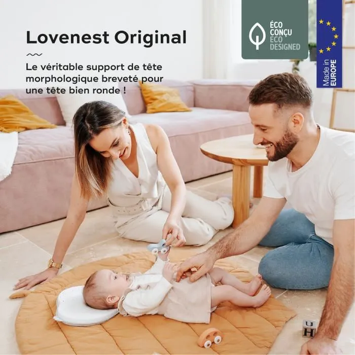 Babymoov Lovenest Original Support ergonomique pour la tête de bébé, blanc