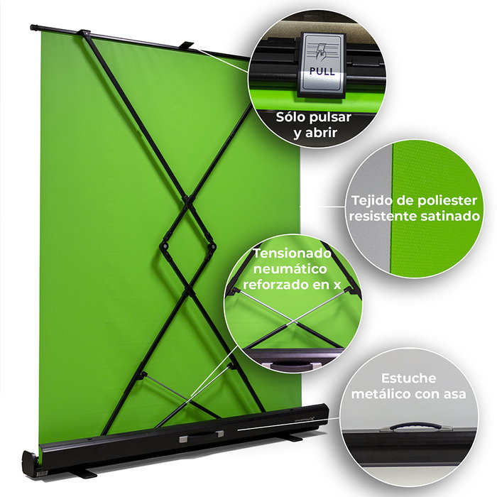 Phoenix technologies Panneau Chroma Pliable Portatif pour Streaming Fond Vert Anti-Rides et Anti-Reflets 185x150 cm Phoenix technologies Panneau Chroma Pliable Portatif pour Streaming Fond Vert Anti-Rides et Anti-Reflets 185x150 cm